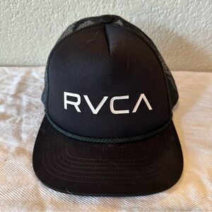 RVCA Black Neoprene Trucker Hat
